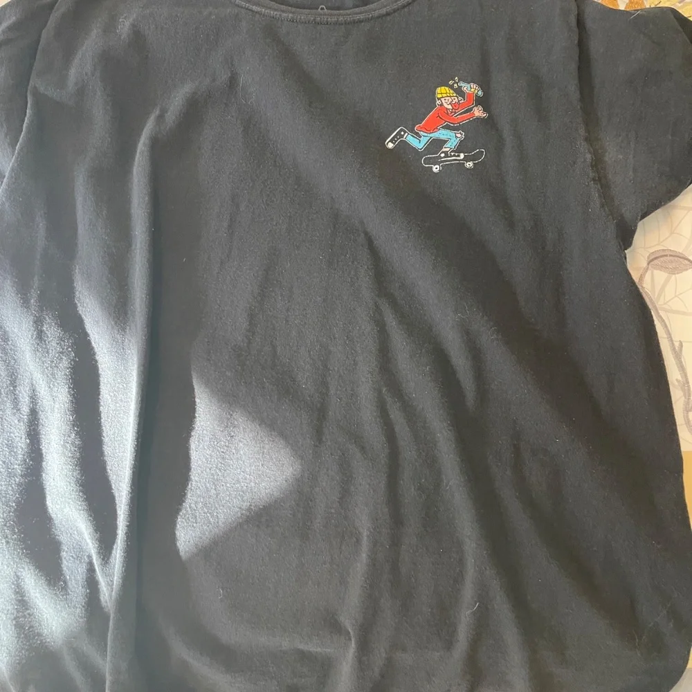 Empyre "Push Run, Skate Getaway" Black Graphic T-Shirt- Size Large - Picture 3 of 5